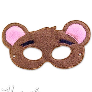 Papa Bear Mask Embroidery Design, goldilocks mask, machine embroidery, ITH mask, in the hoop mask, embroidered mask, 5x7, 6x10, goldilocks