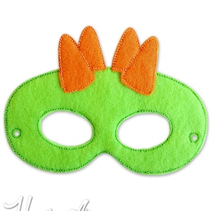 Stegosaurus Dinosaur Mask Embroidery Design, dinosaur mask, machine embroidery, ITH mask, in the hoop mask, embroidered mask, jurassic, dino