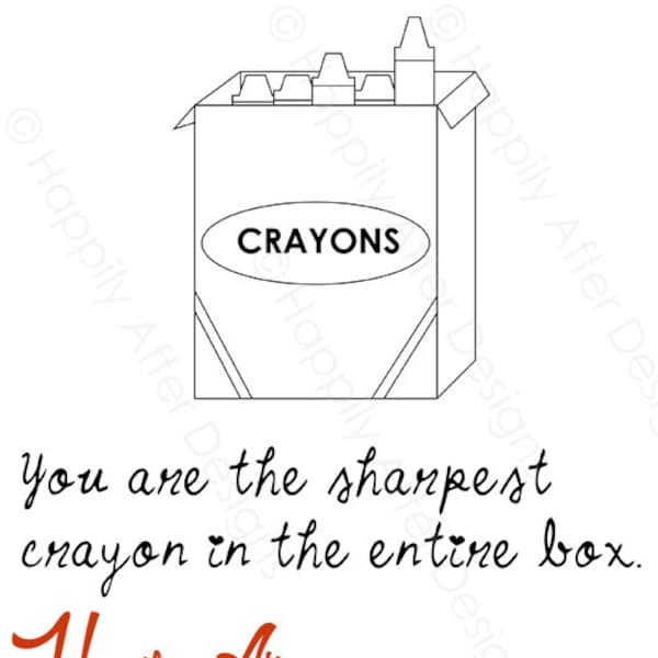 Crayon Hand Embroidery Pattern, crayon pattern, teacher, hand embroidery, printable pattern, crayon box embroidery, needlework, school, art