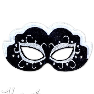 Masquerade Carnival Mask Embroidery Design, masquerade mask, machine embroidery, ITH mask, in the hoop mask, embroidery mask, 5x7, 6x10
