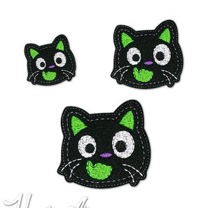 Silly Cat Feltie Embroidery Design, cat feltie, machine embroidery, ITH, in the hoop, 4x4, cat embroidery, kitty embroidery, kitty feltie