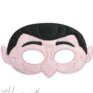 Brave Vampire Mask Embroidery Design, vampire mask, machine embroidery, ITH mask, in the hoop mask, halloween mask, 5x7, 6x10, monster