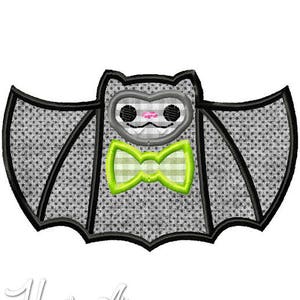 Dapper Bat Applique Embroidery Design, bat applique, halloween applique, machine embroidery, applique, halloween embroidery, bat design