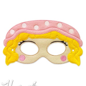 Bo Peep Mask Embroidery Design, bo peep mask, machine embroidery, ITH mask, in the hoop mask, embroidery mask, 5x7, 6x10, mother goose