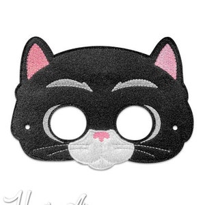 Clever Kitty Mask Embroidery Design - Cat Mask - Machine Embroidery - ITH mask - In The Hoop Mask - Embroidery Mask - Kitty Mask Design