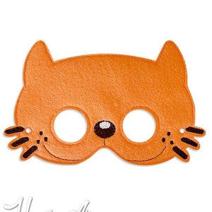 Inventive Cat Mask Embroidery Design, cat mask, machine embroidery, ITH mask, in the hoop mask, embroidery mask, kitty mask, animal mask