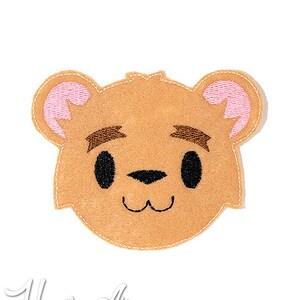 Papa Bear Feltie Embroidery Design, bear feltie, machine embroidery, ITH, in the hoop, 4x4, bear embroidery, three bears embroidery, cute