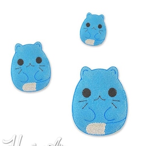 Squishy Kitty Feltie Embroidery Design, cat feltie, machine embroidery, ITH, in the hoop, 4x4, kitten embroidery, kitty embroidery, kawaii