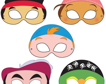 Peter Pan Printable Masks peter pan mask pan costume | Etsy