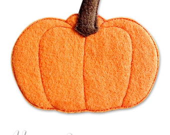 Pumpkin Feltie Embroidery Design, pumpkin feltie, pumpkin machine embroidery, ITH, in the hoop, 4x4, pumpkin, halloween, jackolantern, fall