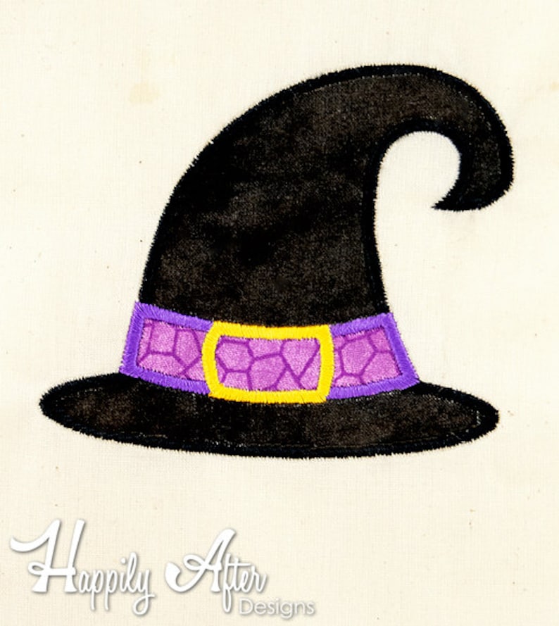 Witch Hat Applique Embroidery Design Halloween Applique Etsy