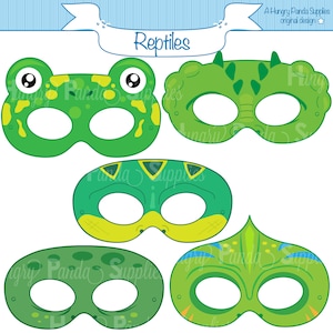 Reptile Printable Masks, lizard mask, turtle, alligator, chameleon, frog, snake, crocodile, lizard, reptiles, masks, turtle mask, gator