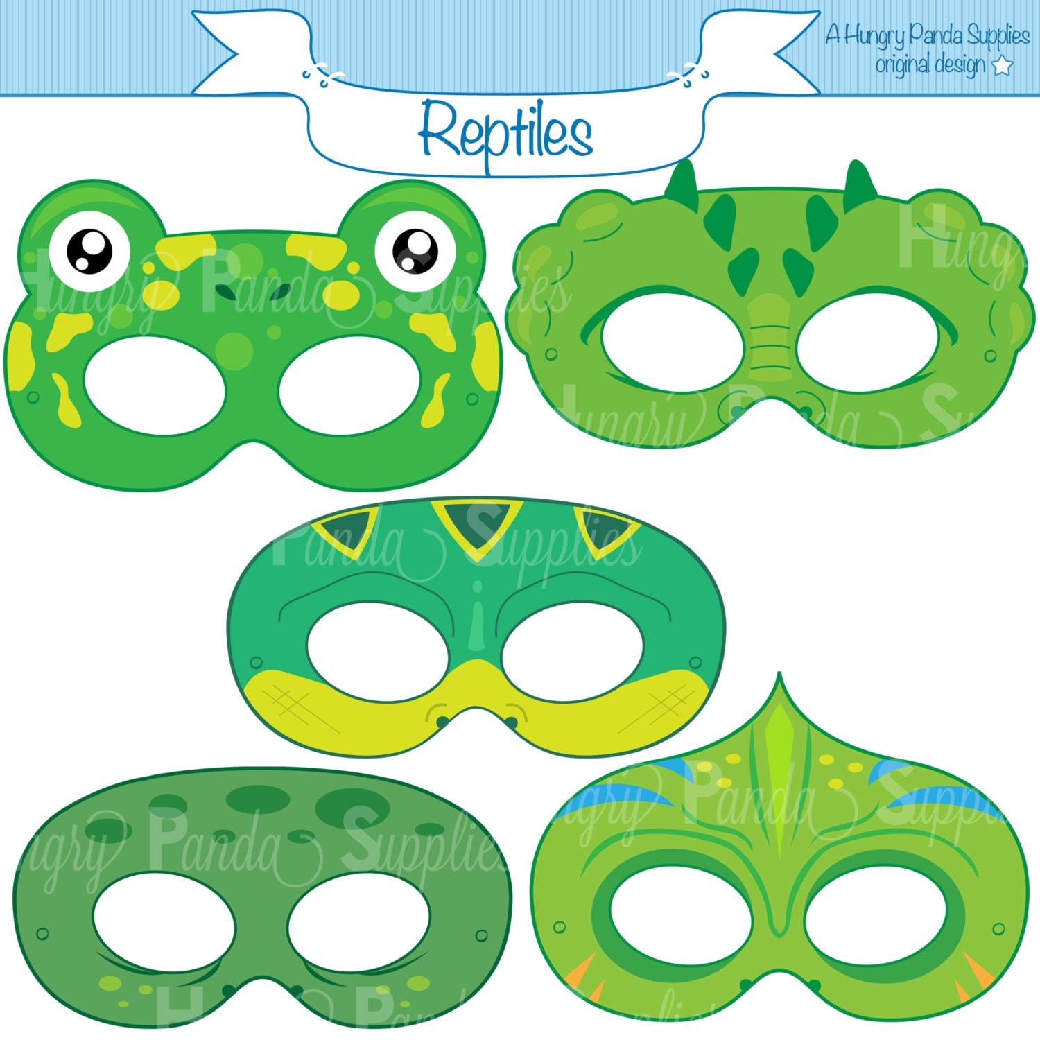 Reptile Printable Masks Mask Turtle Alligator -