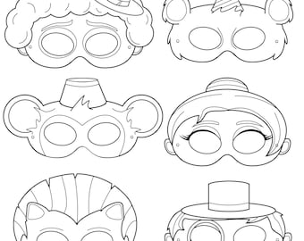 Dinosaurs Printable Coloring Masks dinosaur masks