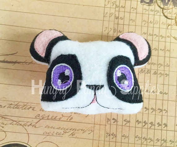 パンダのぬいぐるみ刺繍デザイン、パンダのぬいぐるみ、機械刺繍