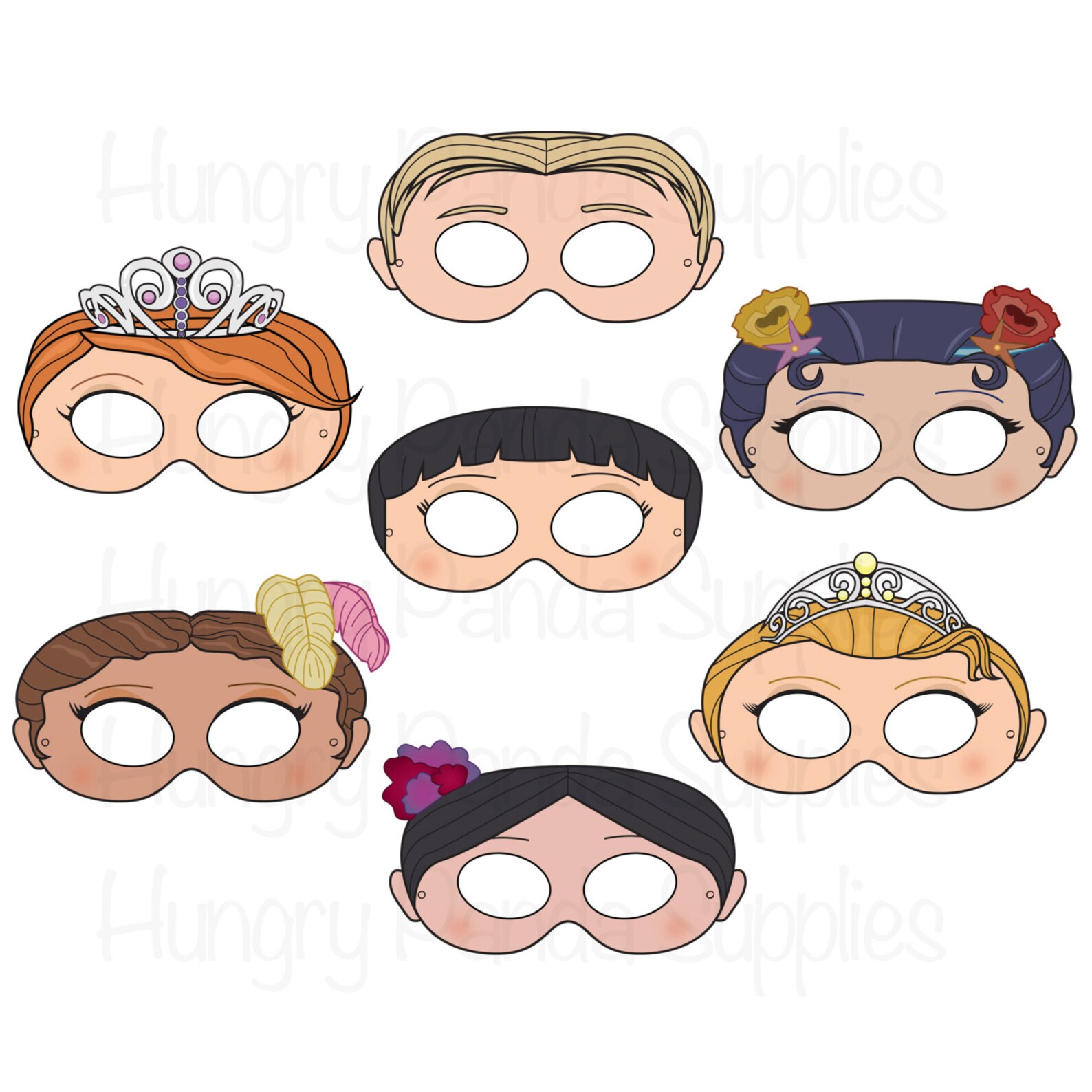 Princess Printable Mask Template