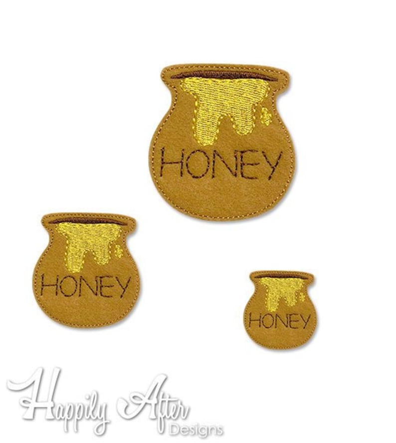Honey Pot Feltie Embroidery Design Honey Feltie Machine Etsy Canada