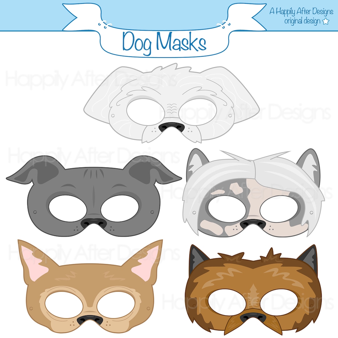 Toy Dog Breed Printable Masks, Chihuahua Mask, Yorkie Mask, Greyhound ...