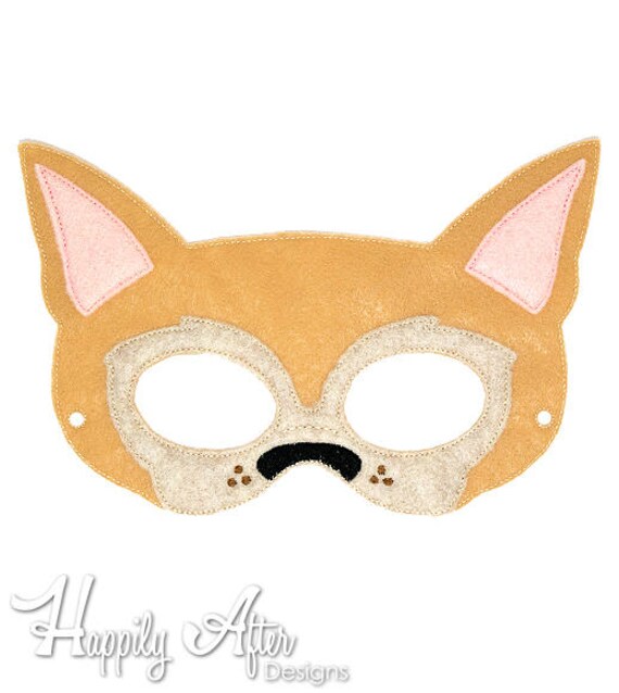 Chihuahua Mask Embroidery Design Dog Mask Machine | Etsy