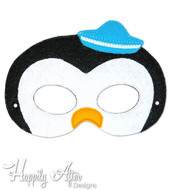 eindeloos Weekendtas vluchtelingen Piraat Penguin masker borduurwerk ontwerp pinguïn masker - Etsy België