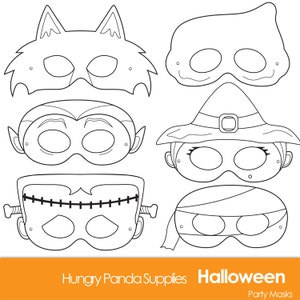 Halloween Masks, printable halloween costume, halloween costume, monster masks, witch mask, ghost mask, werewolf, vampire, mummy