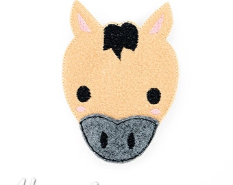 Caballo Feltie bordado diseño, pony feltie, bordado de máquina, ITH, en el aro de bordado caballo, animal de corral, bordado potro, granja