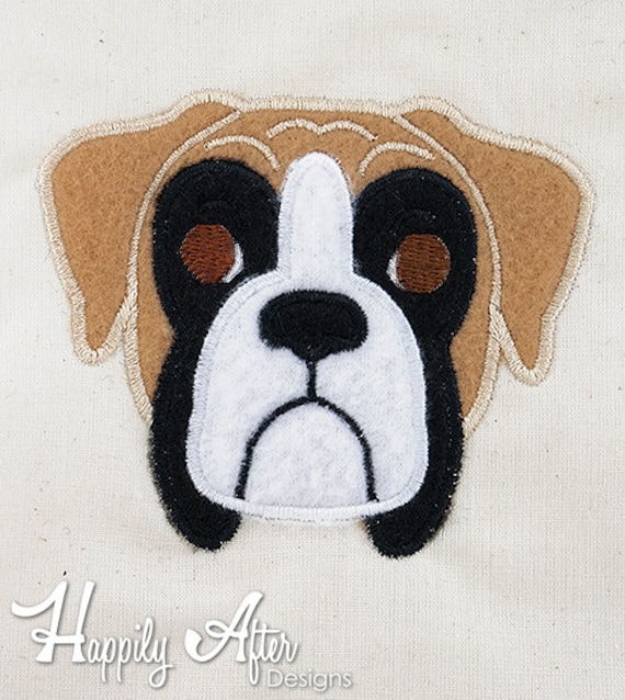 Boxer Dog Keychain Embroidery Design Boxer Dog Breed 