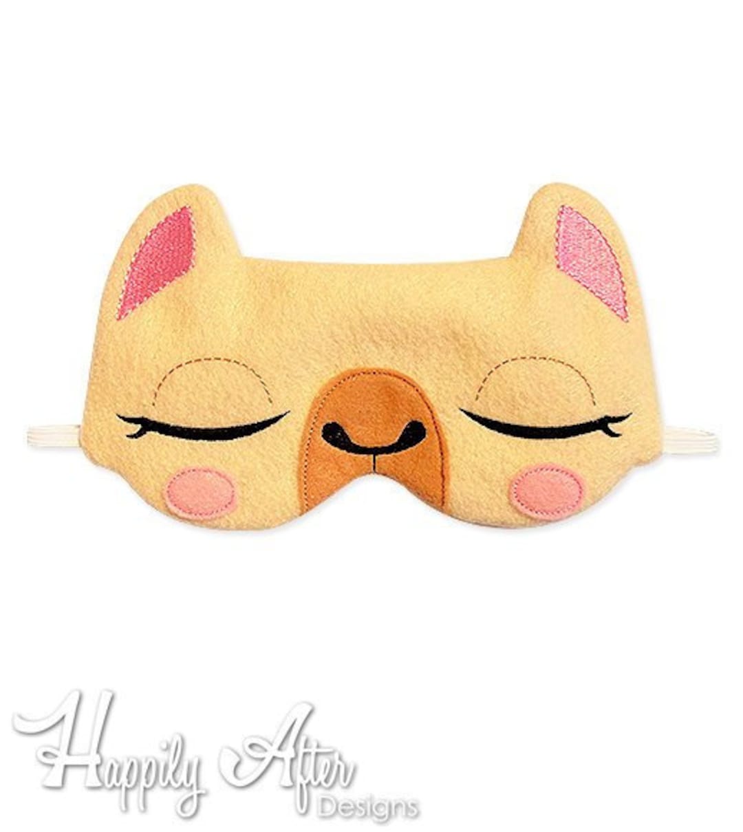 Llama Sleep Mask Embroidery Design, Sleep Mask, Machine Embroidery, ITH