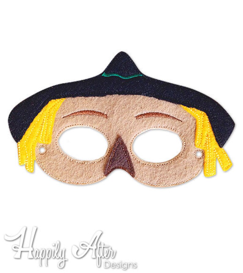 Wizard of Oz Mask Embroidery Design Pack Dorothy Mask Witch | Etsy