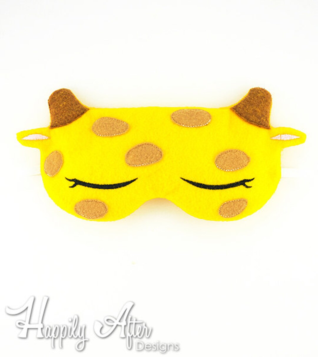 Giraffe Sleep Mask Embroidery Design, Sleep Mask, Machine Embroidery