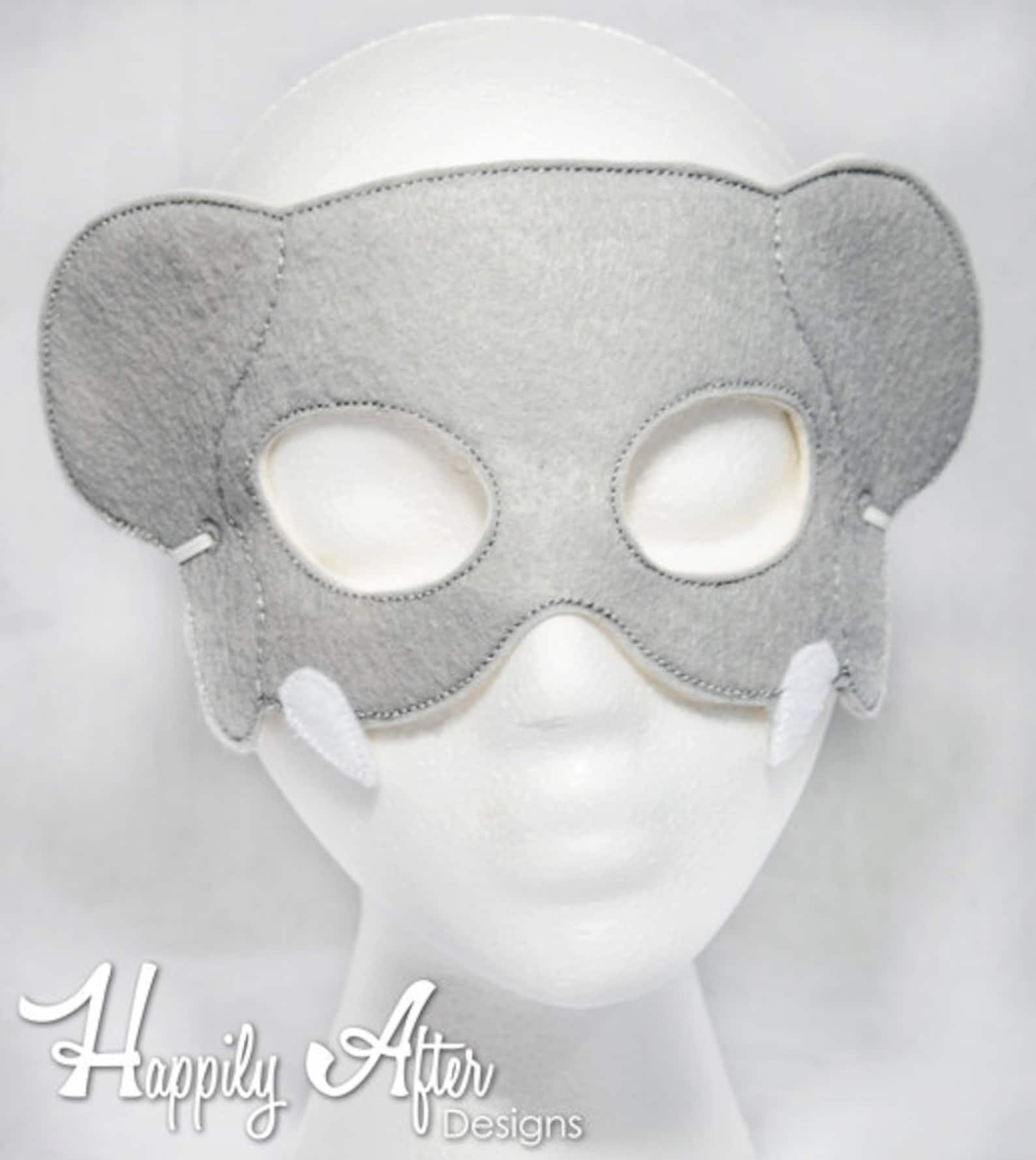 Elephant Mask Embroidery Design Elephant Mask Machine | Etsy