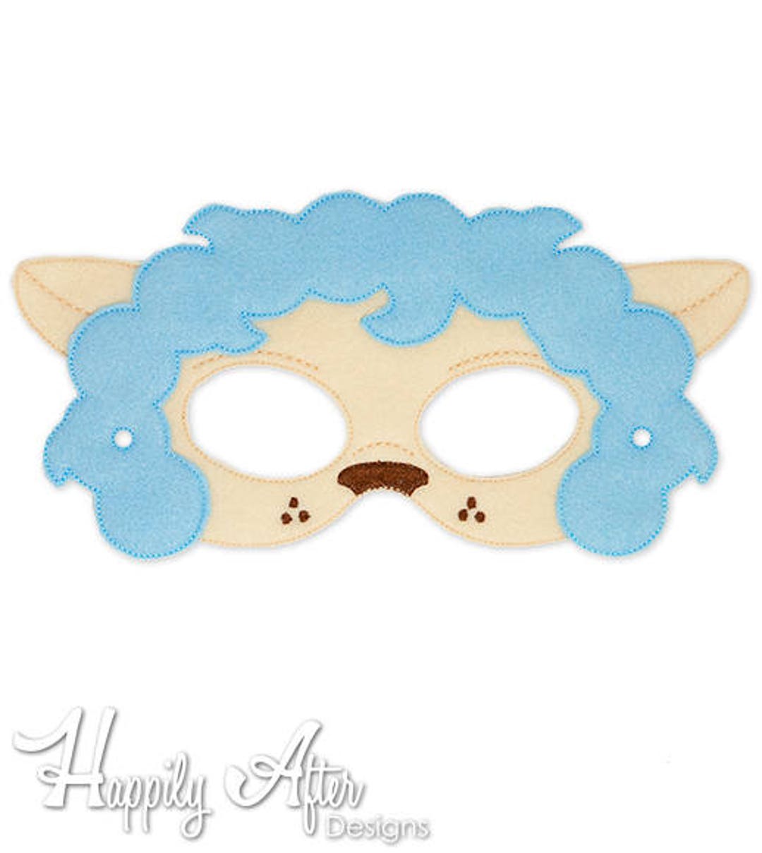 Little Lamb Mask Embroidery Design, Sheep Mask, Machine Embroidery, ITH ...