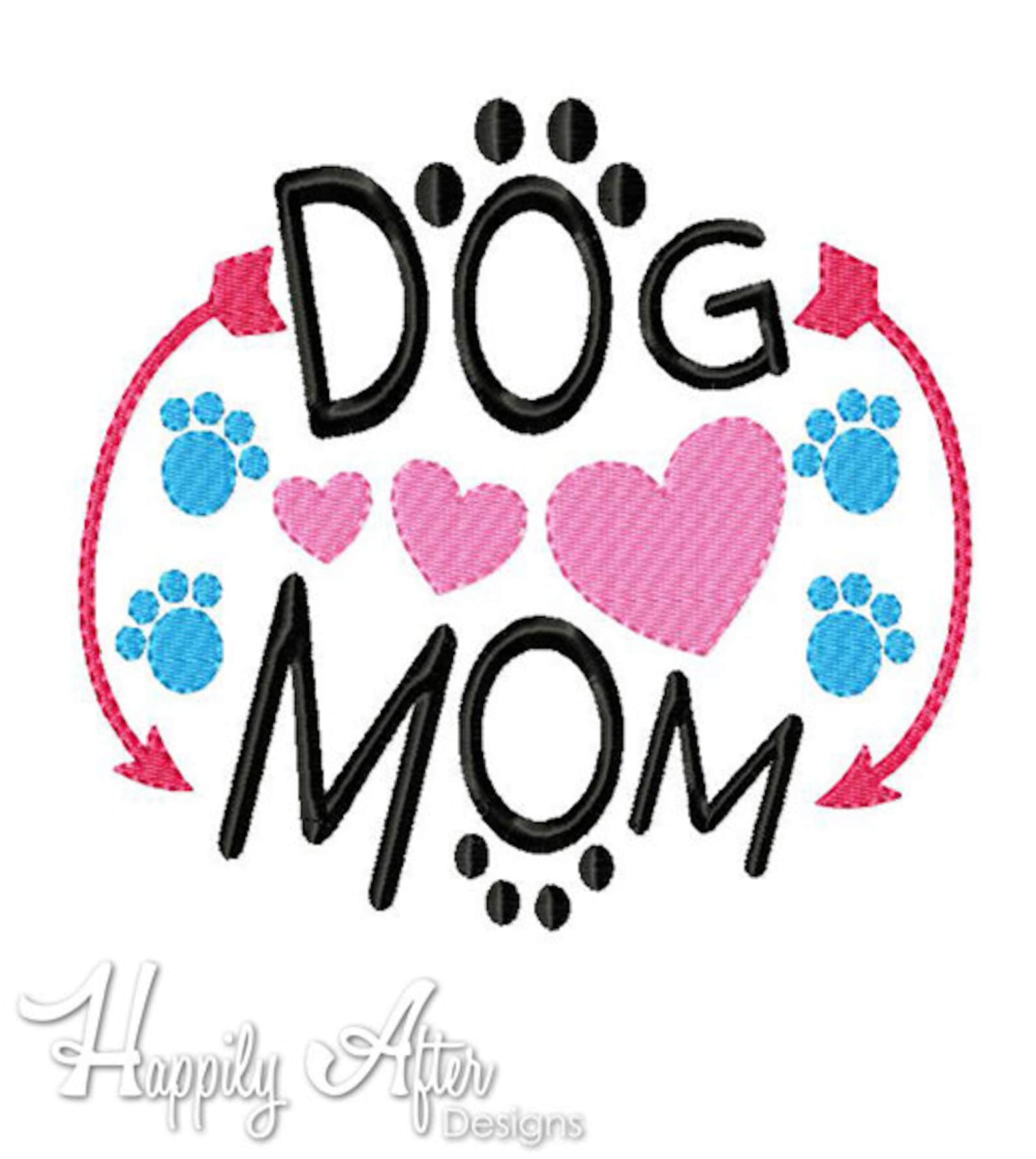 Dog mom applique embroidery design dog applique puppy  etsy Dog mom applique embroidery design dog applique puppy  etsy