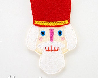 Nutcracker Feltie Embroidery Design, toy feltie, machine embroidery, ITH, in the hoop, 4x4, christmas embroidery, christmas, nutcracker, toy