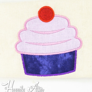 Cupcake Applique Embroidery Design, cake applique, cupcake, machine embroidery, applique, dessert applique, cupcake embroidery design