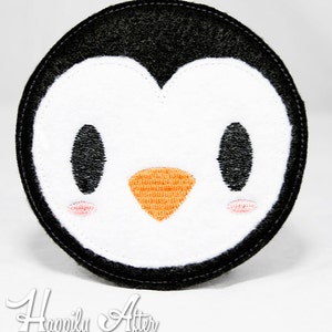 Pingouin Feltie Design de broderie, Noël feltie, oiseau feltie, Penguin, machine de broderie, ITH, dans l&#39;arceau, 4 x 4, broderie de Noël