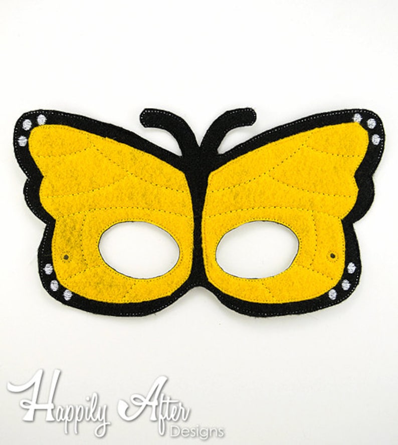 Butterfly Mask Embroidery Design Bug Mask Machine Etsy
