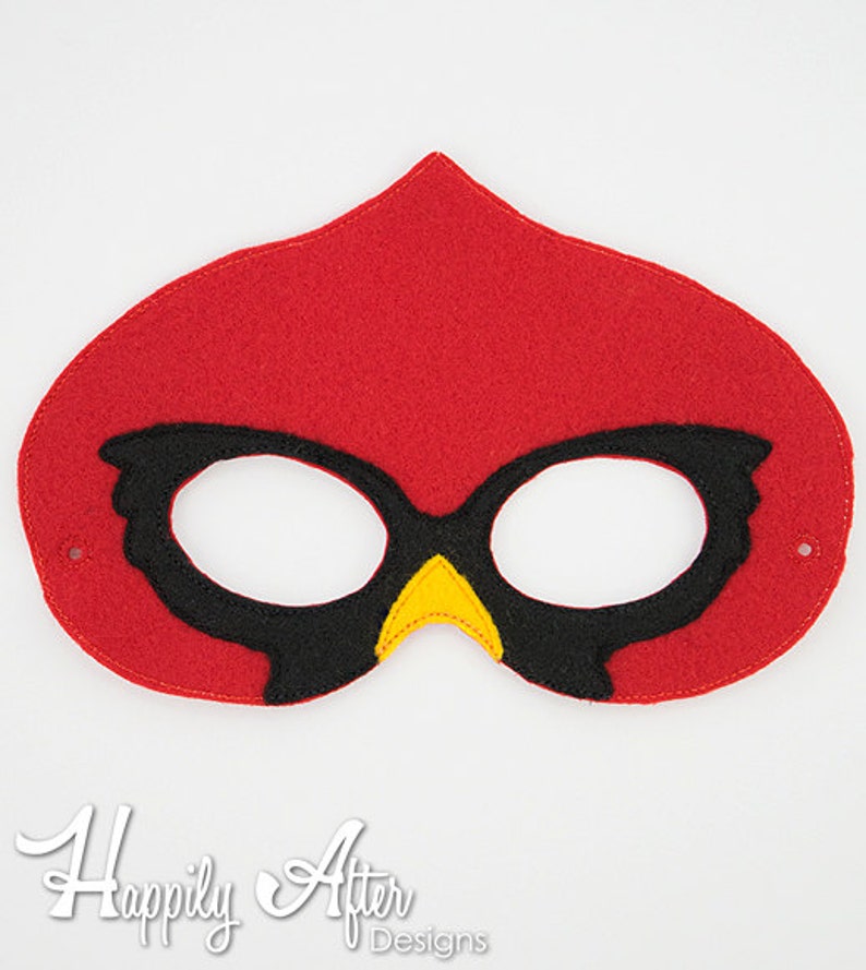 Cardinal Bird Mask Embroidery Design Bird Mask Machine - Etsy