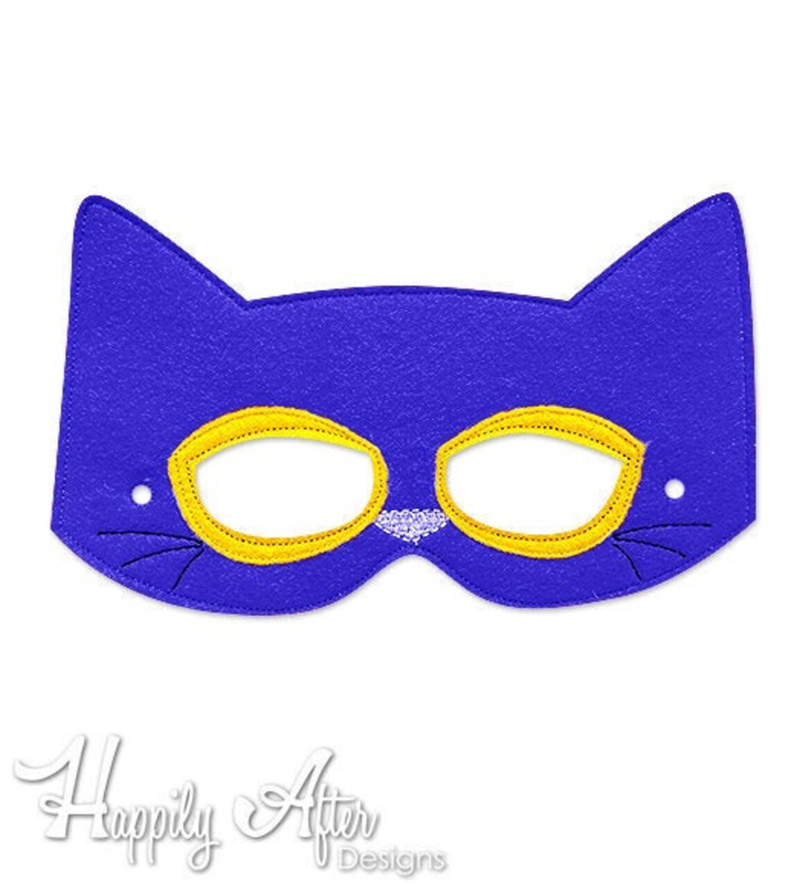 Storybook Cat Mask Embroidery Design Kitty Mask Machine Etsy