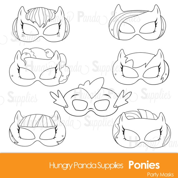 pony printable coloring masks pony costume pony masks pony etsy india