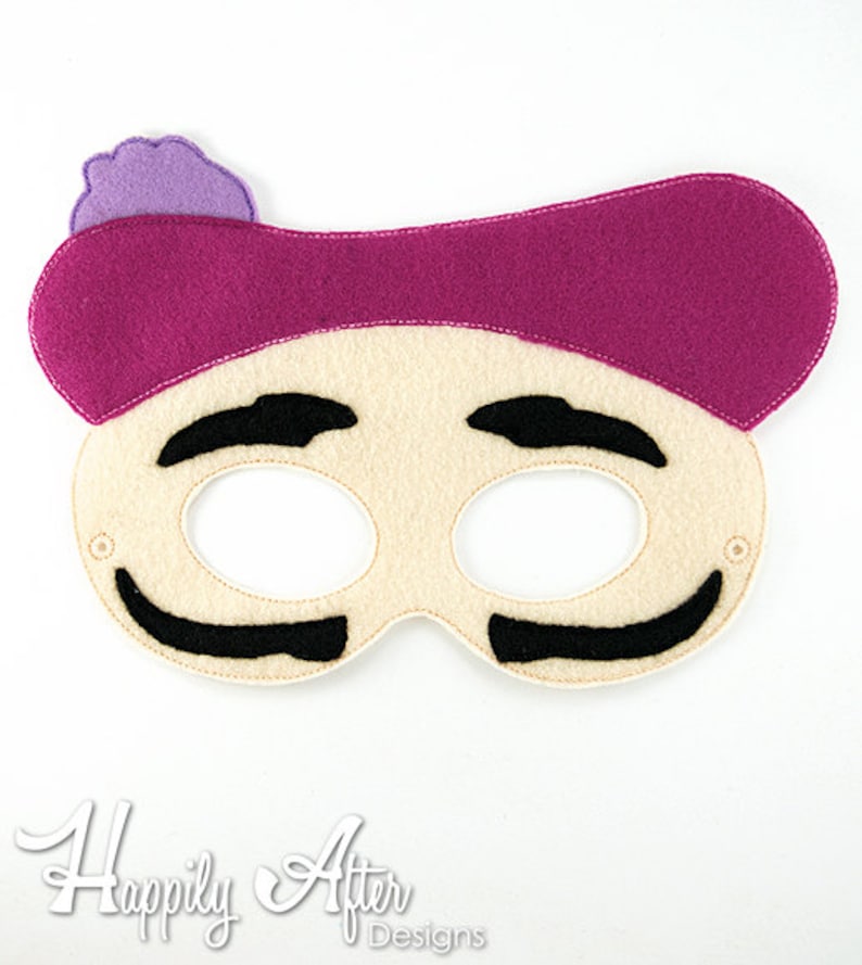 Peter Pan Mask Embroidery Design Pack Pan Mask Pan Costume - Etsy