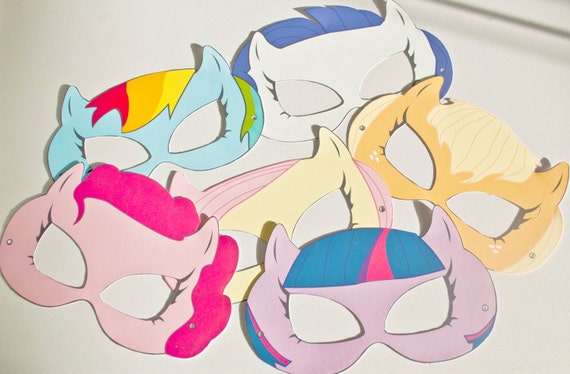 pony printable masks pony mask horse mask girls costume etsy