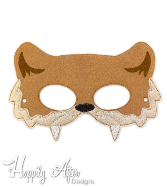 Sabertooth Mask Embroidery Design cat mask machine | Etsy