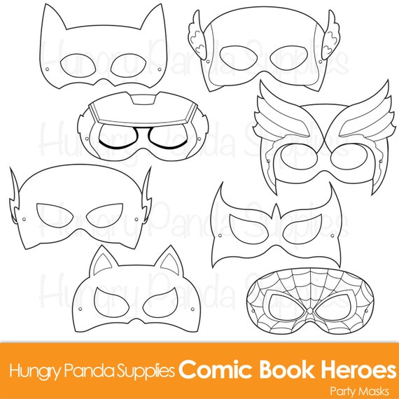 Comic Hero Masks Comic Book Heroes Comic Masks Superhero - Etsy