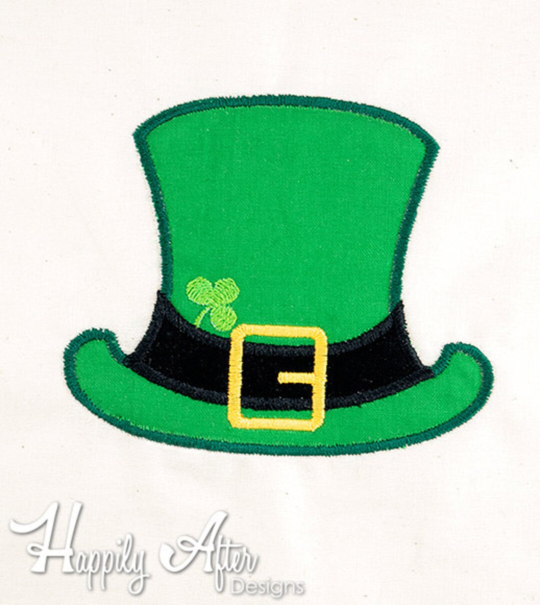Irish Hat Shamrock - St Patrick's Day- Machine Digitized Design Filled  Pattern - Instant Download - 4x4 , 5x7, and 6x10 -hoops