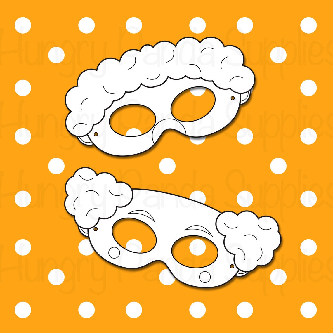 Clown Printable Coloring Masks Clown Mask Clown Masks - Etsy
