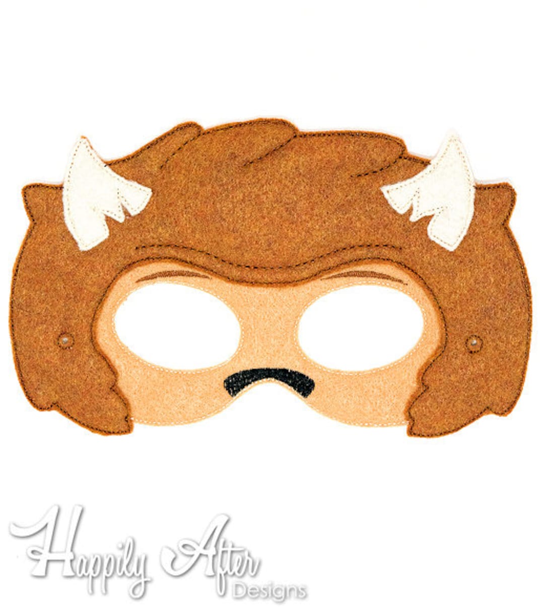 Beast Mask Embroidery Design, Best Mask, Machine Embroidery, ITH Mask ...
