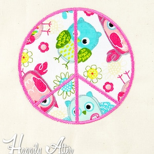 Peace Sign Applique Embroidery Design, peace applique, love applique, machine embroidery, applique, hippie, peace embroidery, peace signs