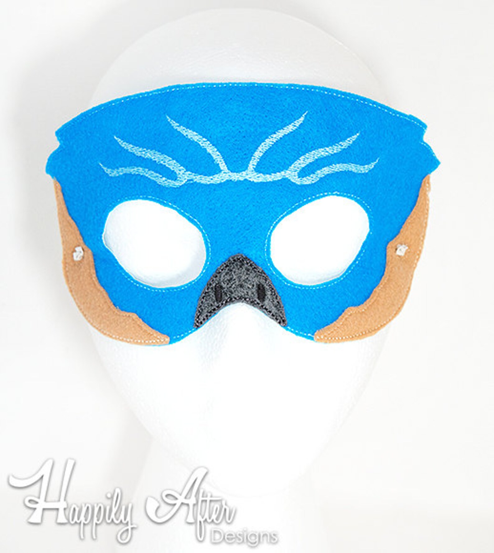 Bluebird Mask Embroidery Design, Bird Mask, Machine Embroidery, ITH ...