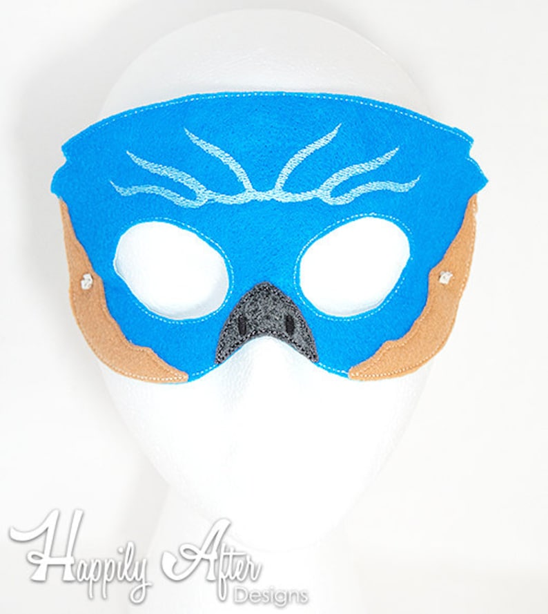 Bluebird Mask Embroidery Design, Bird Mask, Machine Embroidery, ITH ...